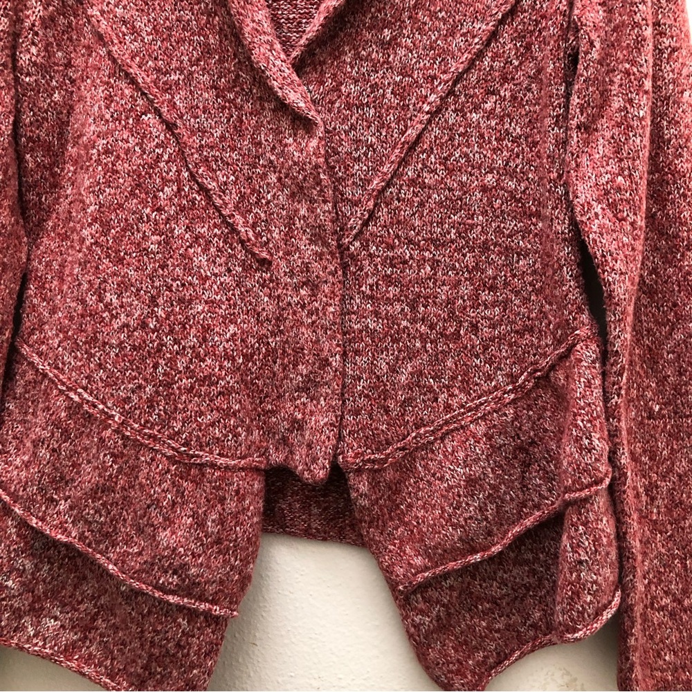Fever Shawl-Collar Snap Closure Lightweight Jacket Women's Size L Rose Pink/Tan - Picture 3 of 8